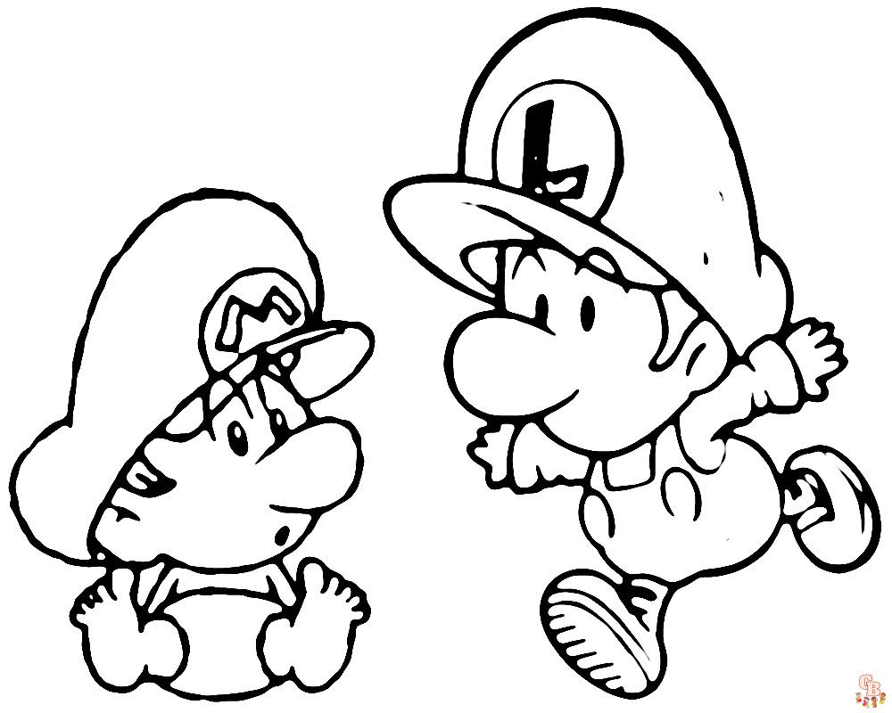 Mario Bros para colorear 8