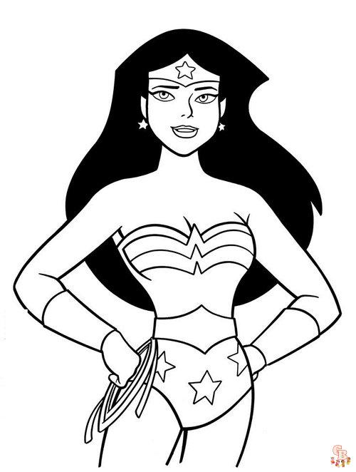 Wonder Woman para colorear 13
