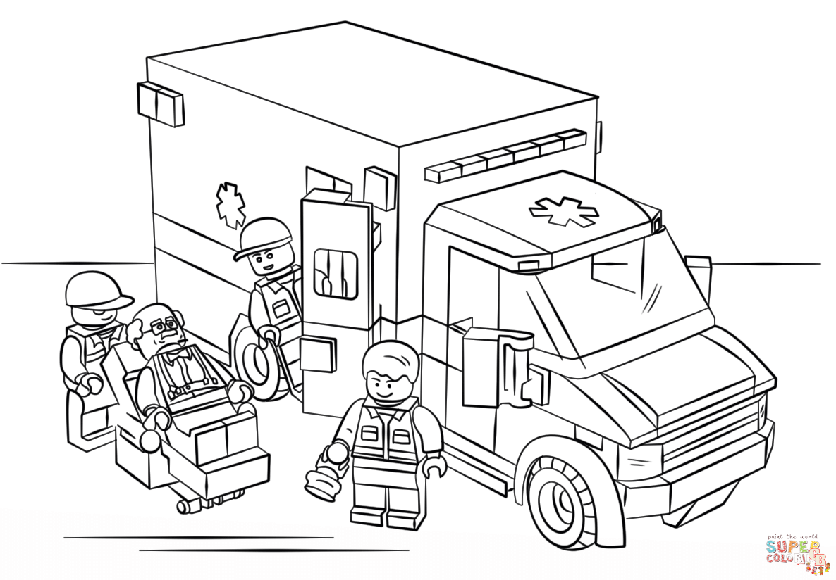 ambulancia para colorear 2