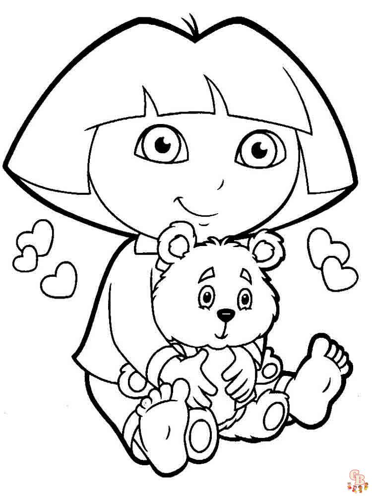 Las mejores dibujos Dora para colorear para niños