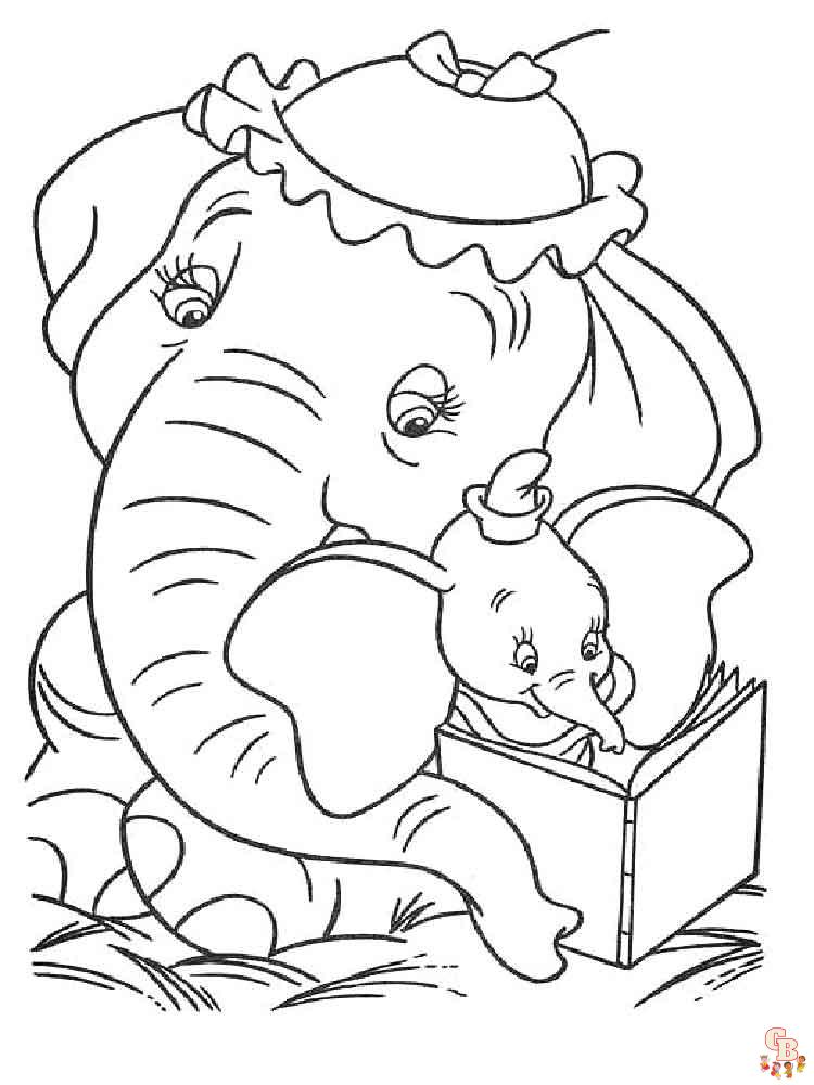 Dumbo para colorear 10