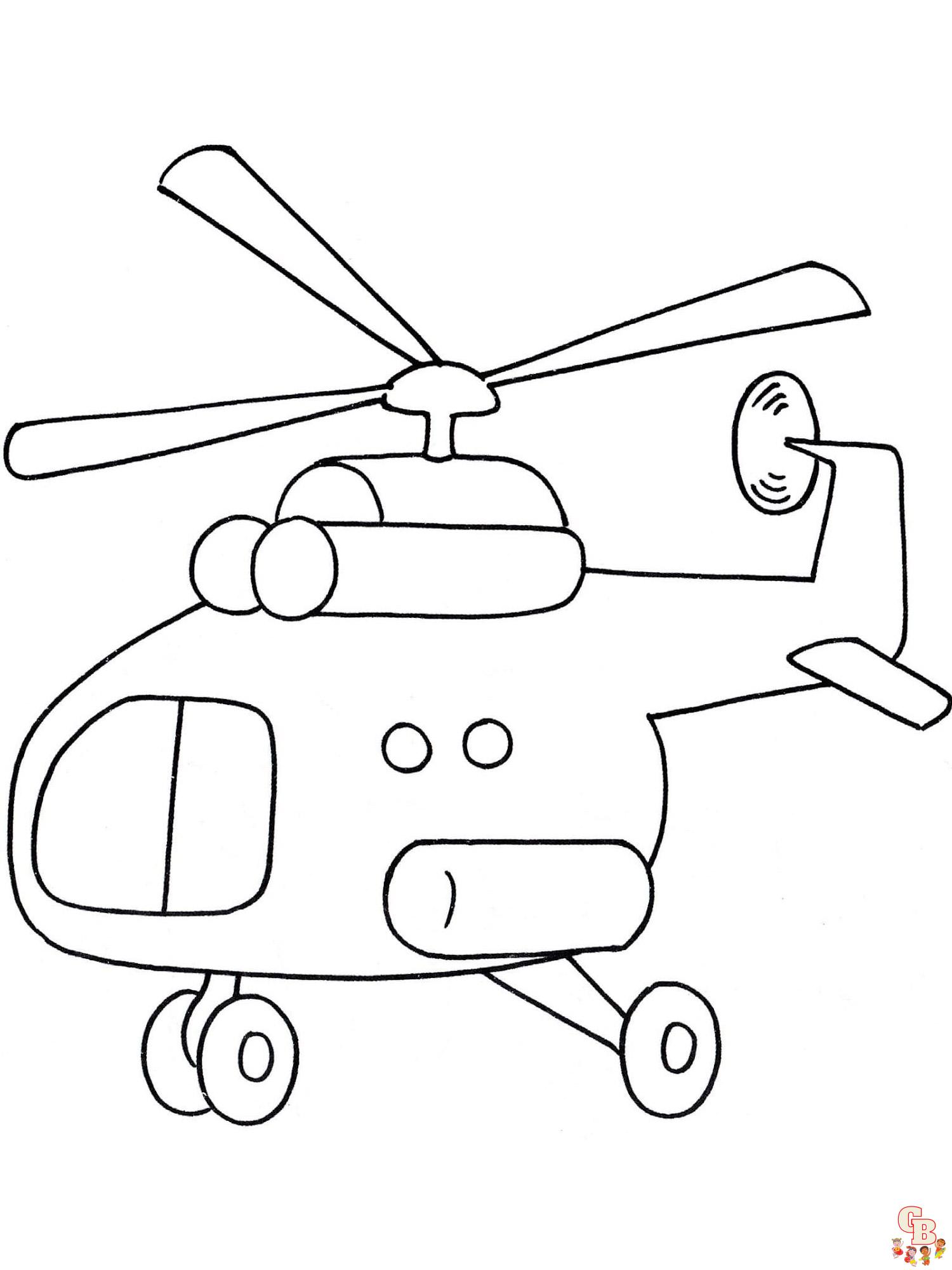 Helicopteros para colorear 30