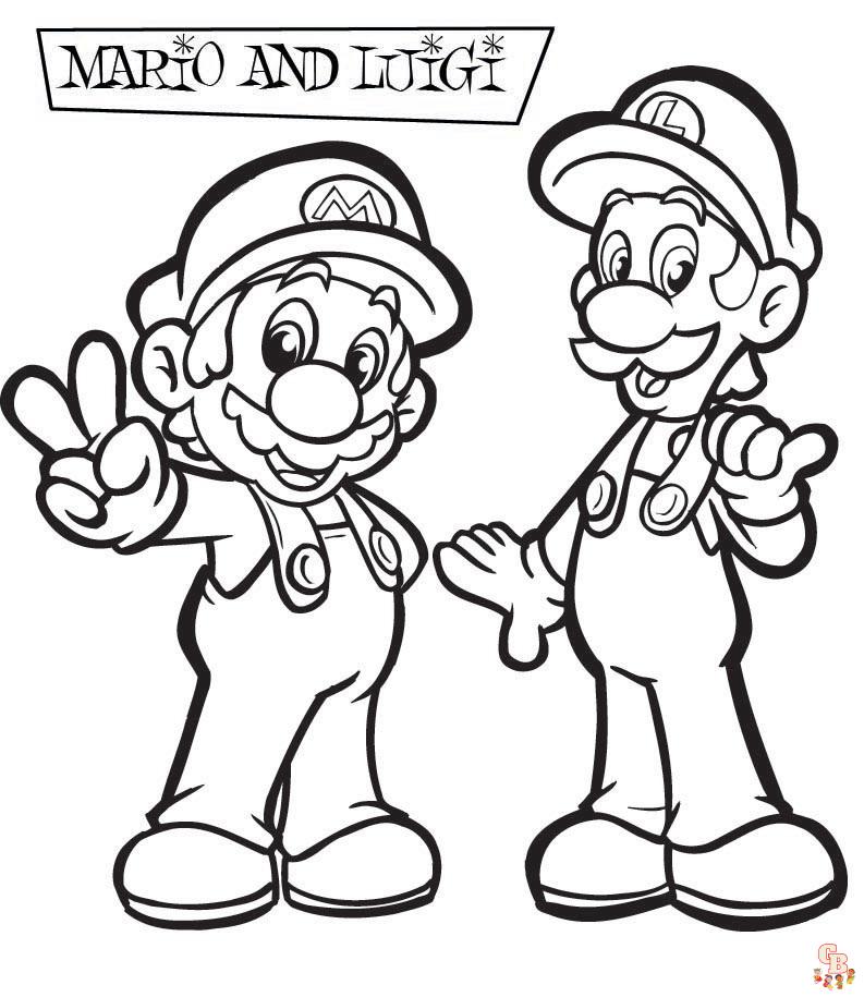 Mario Bros para colorear 11