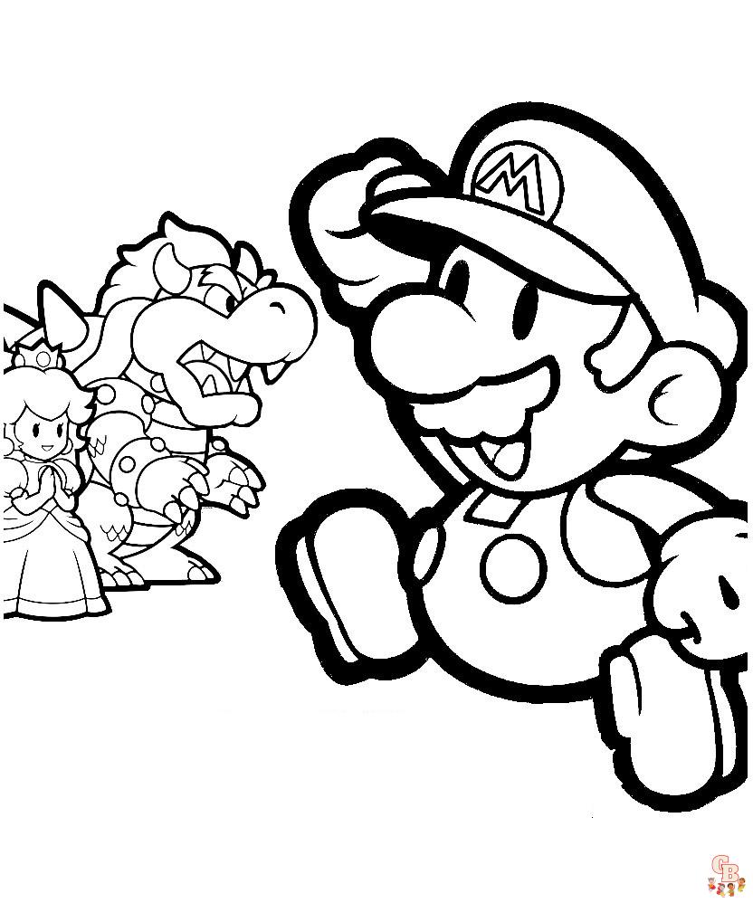 Mario Bros para colorear 12