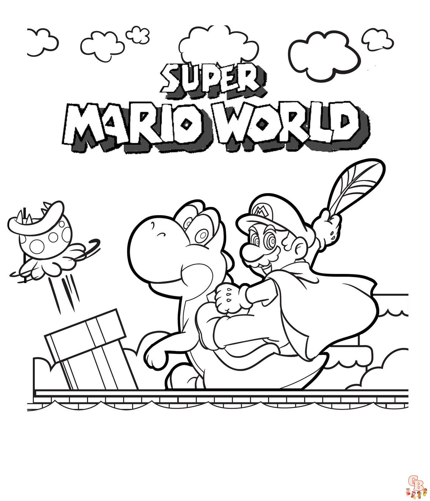 Mario Bros para colorear 15