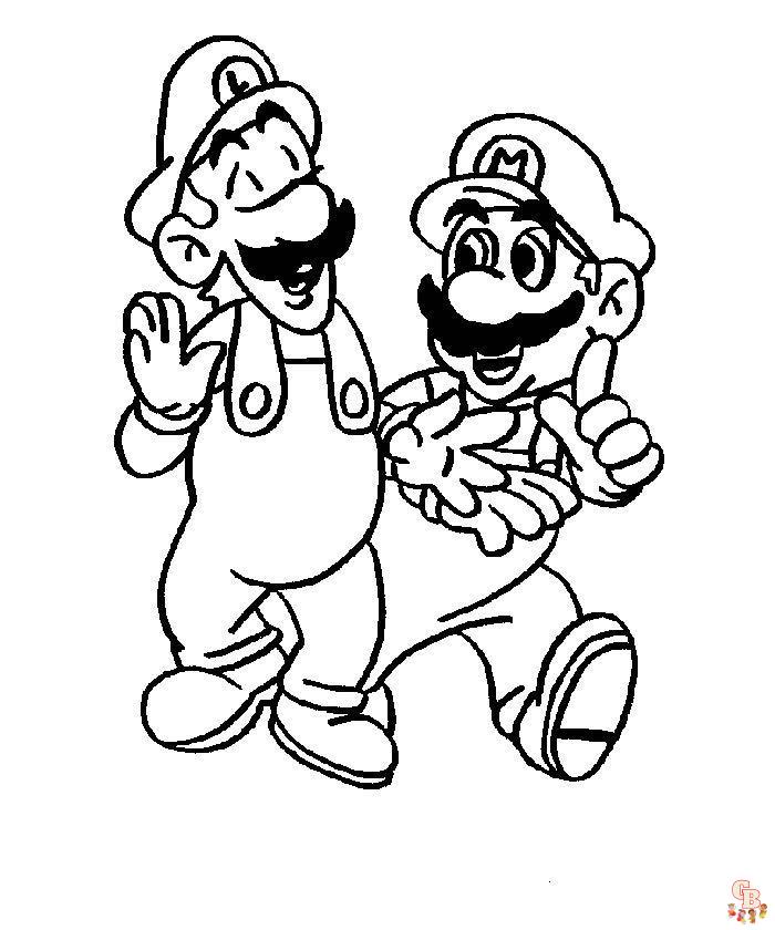Mario Bros para colorear 19