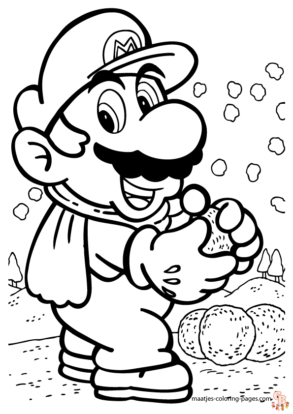 Mario Bros para colorear 6