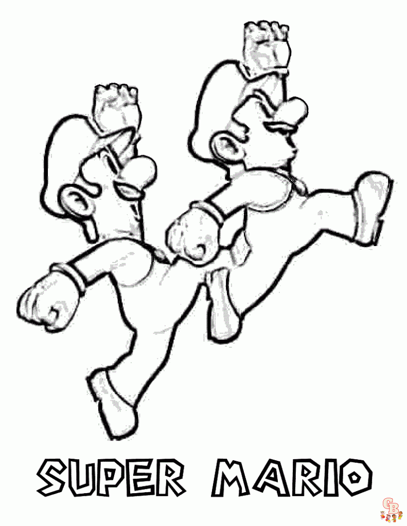 Mario Bros para colorear 7