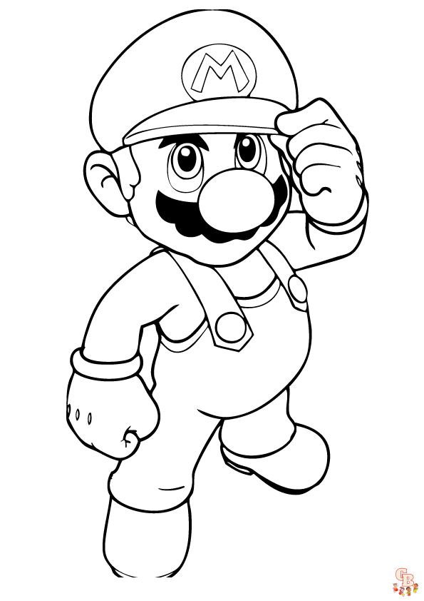 Mario Bros para colorear 8