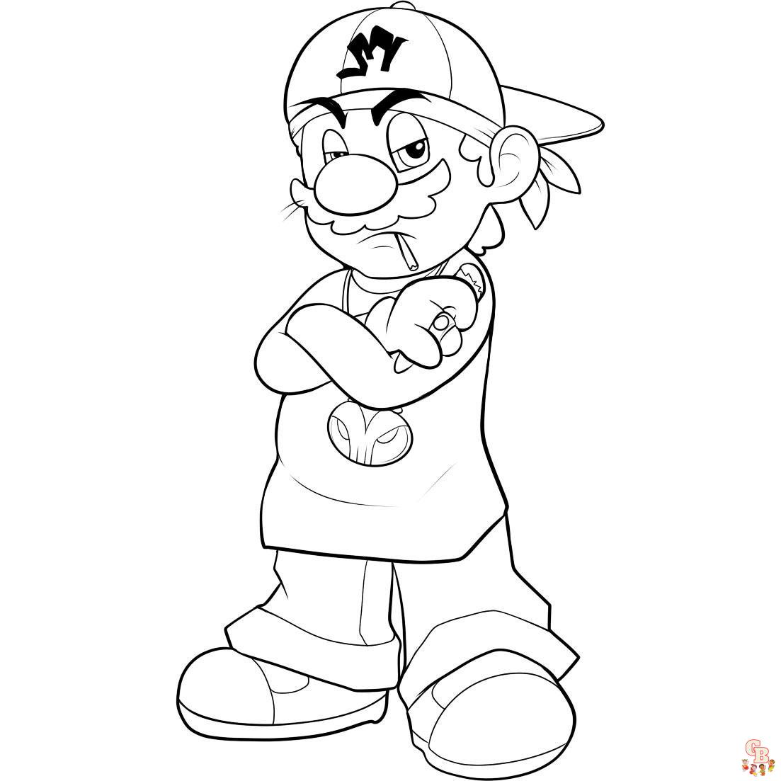 Mario Bros para colorear 9