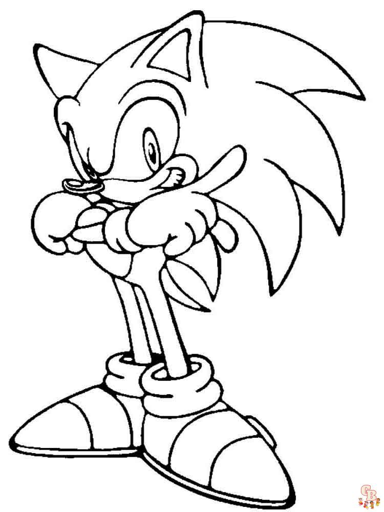 Sonic para colorear 3