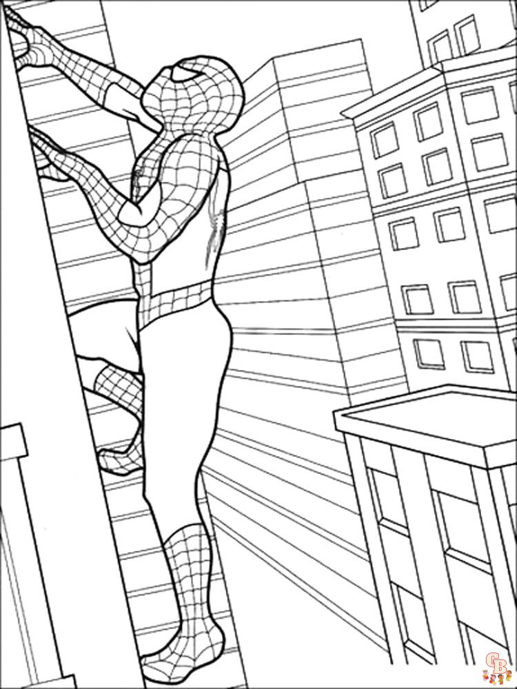  Divertidas dibujos Spiderman para colorear para niños