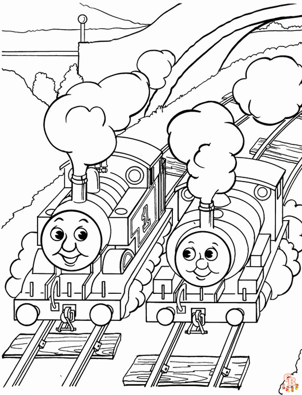 Thomas el tren para colorear 1