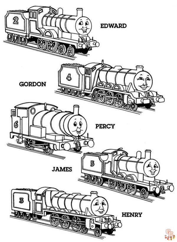 Thomas el tren para colorear 10