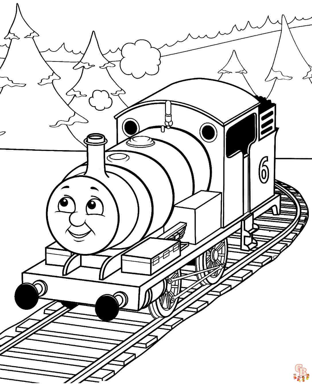 Thomas el tren para colorear 15