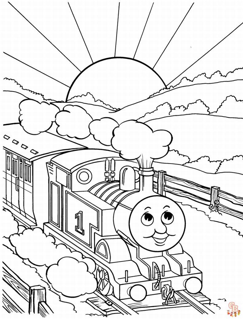 Thomas el tren para colorear 7