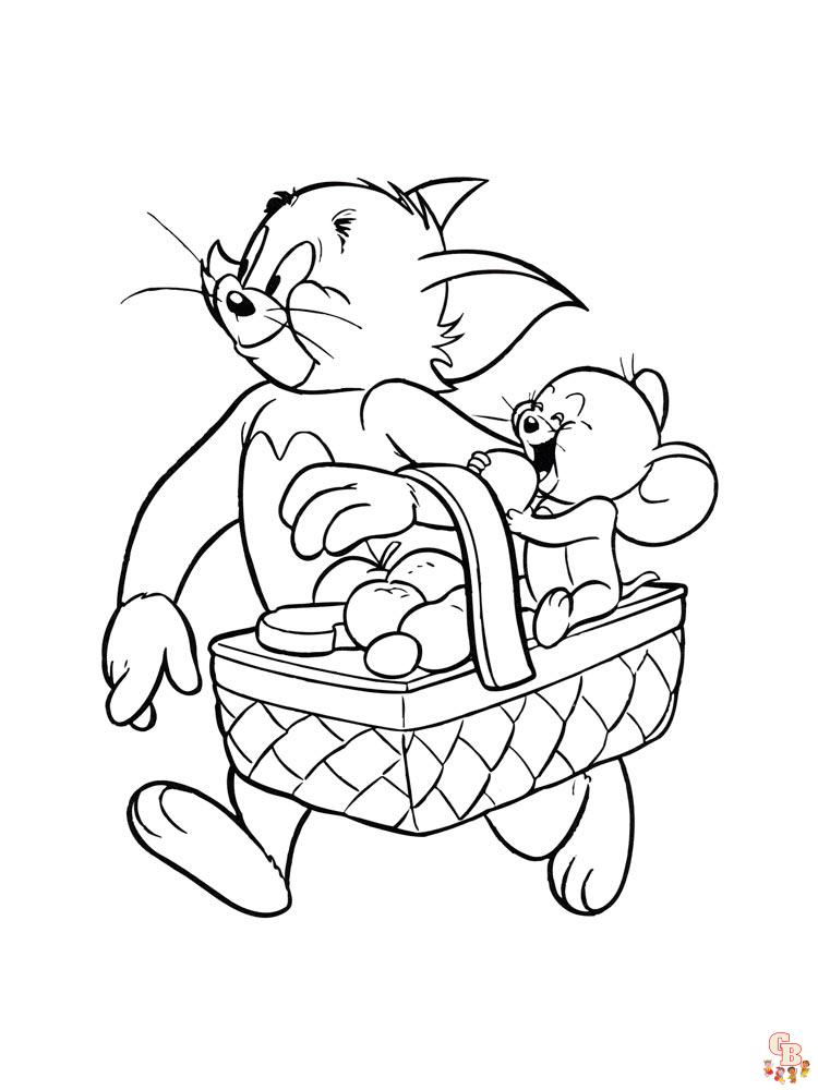 Creatividad dibujos Tom y Jerry para colorear para niños