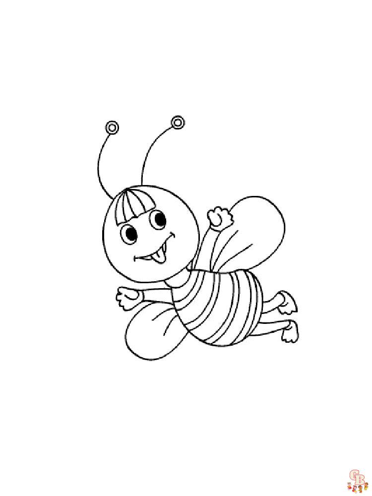 Estas increíbles dibujos de abejas para colorear para niños