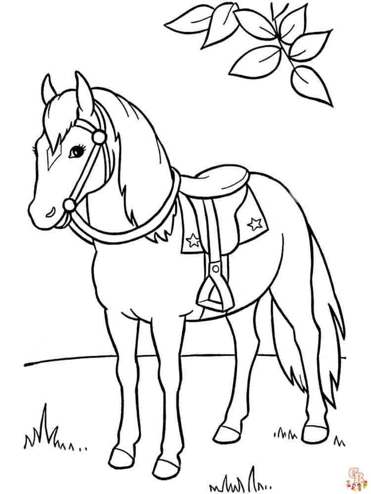 Las mejores dibujos caballos para colorear para niños