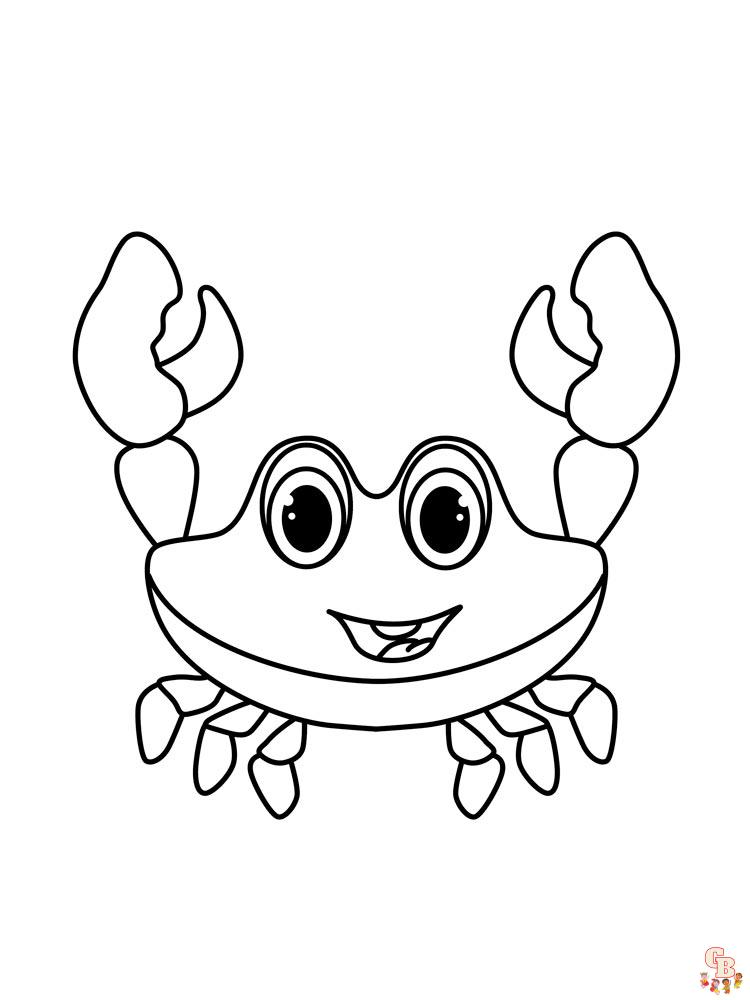 Divertidas y educativas dibujos para colorear de cangrejos