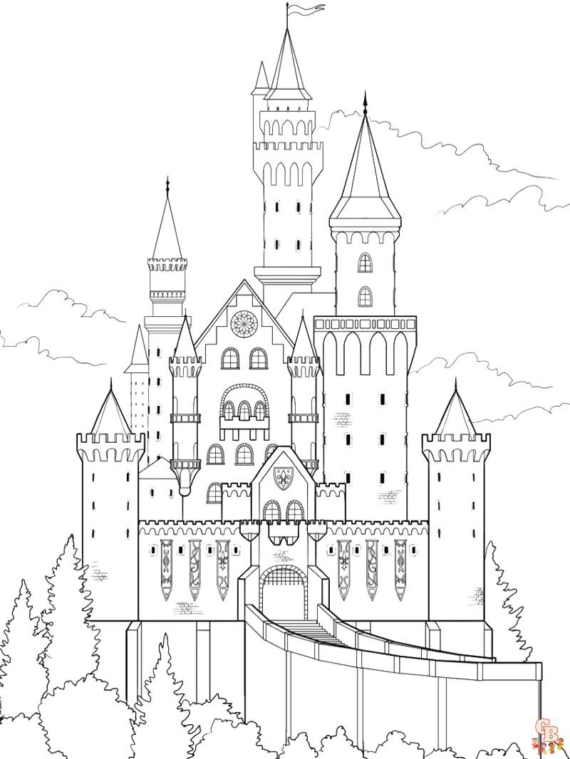 castillos para colorear 14