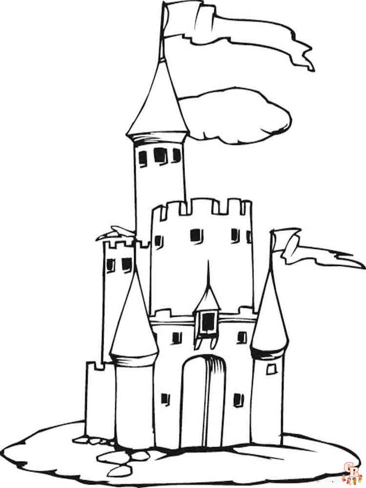 castillos para colorear 33