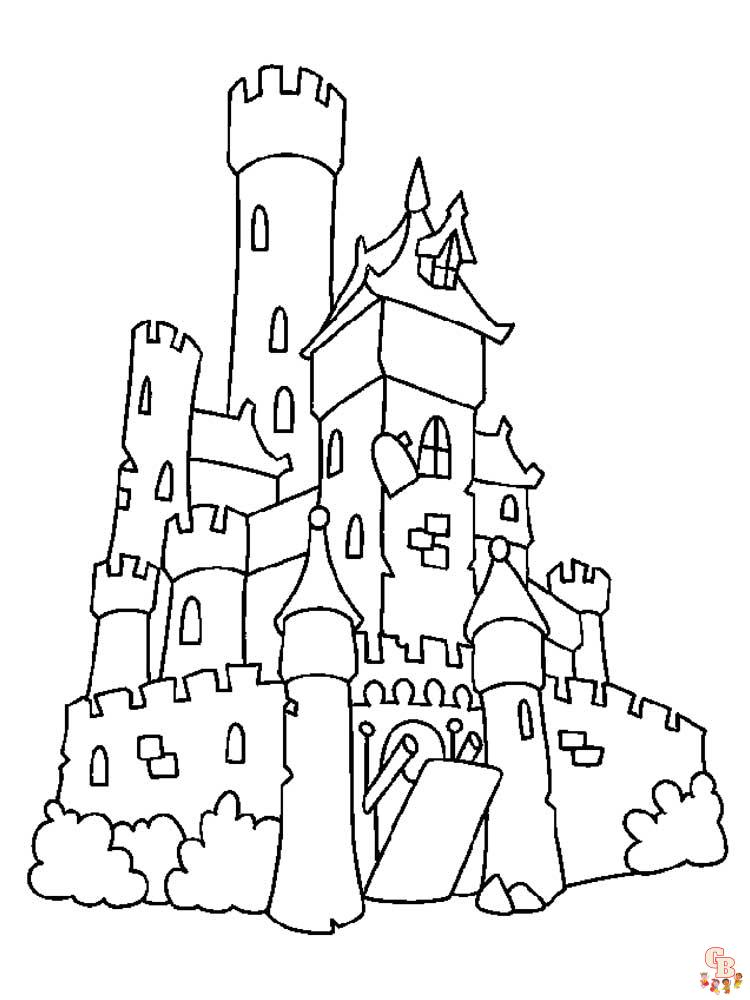 castillos para colorear 46