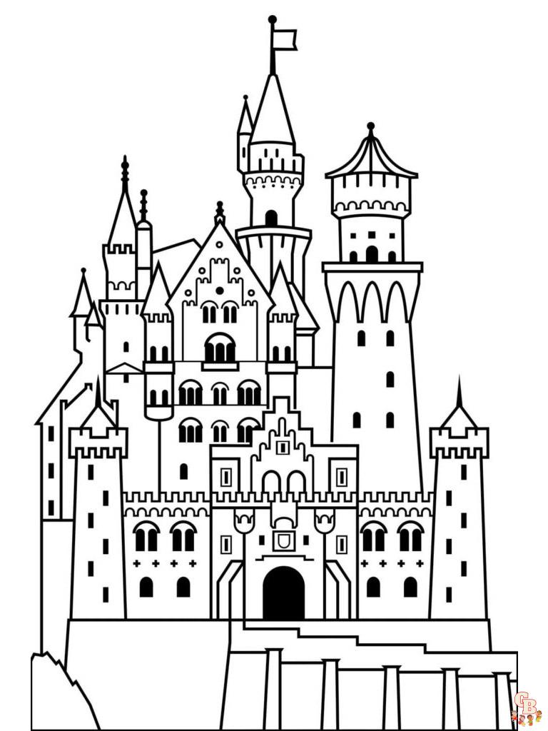 castillos para colorear 51