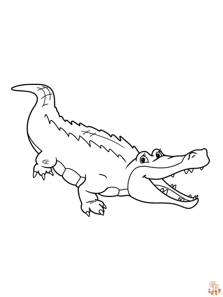 Dibujos cocodrilo para colorear para niños