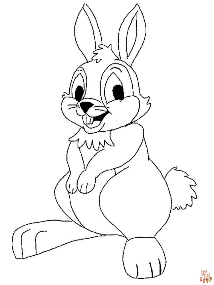 Las mejores dibujos conejos para colorear para niños