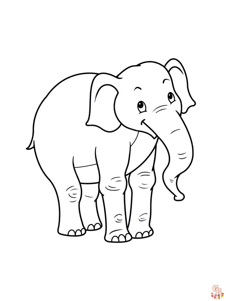 elefantes para colorear 11
