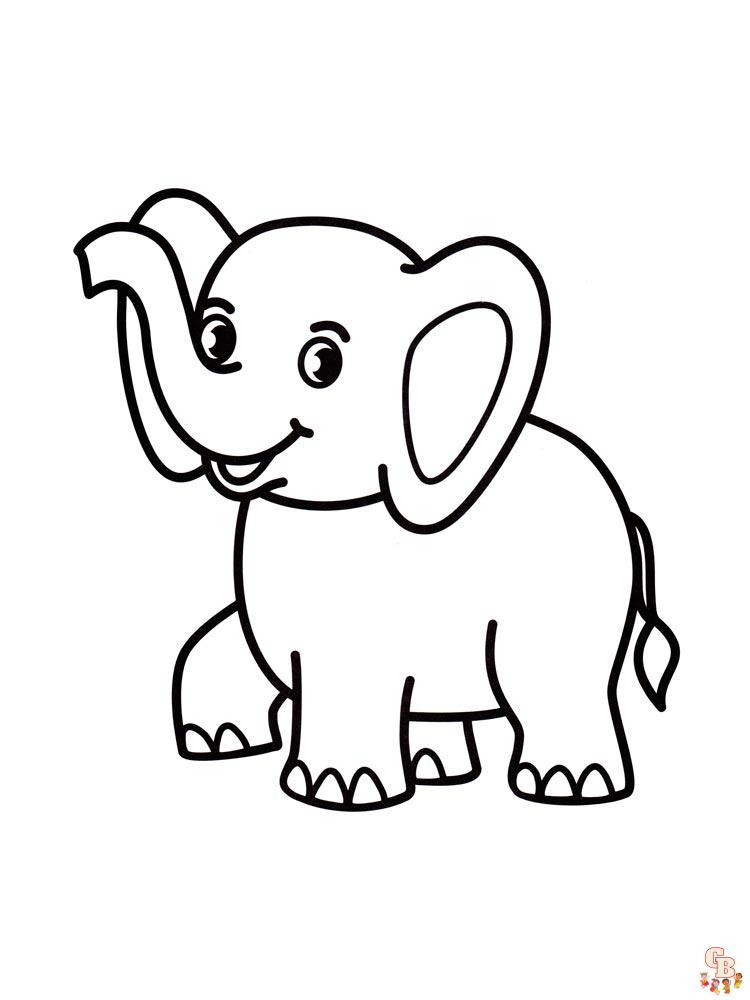 elefantes para colorear 13