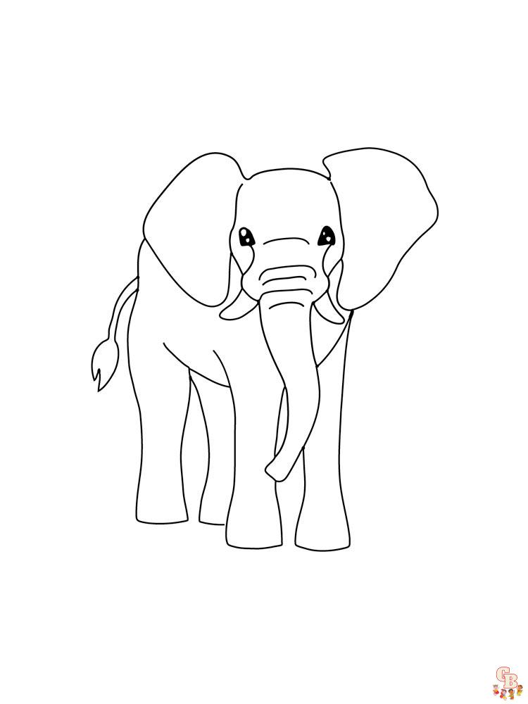elefantes para colorear 19