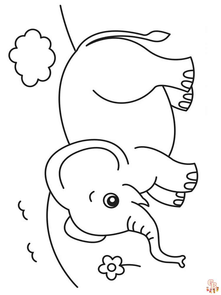 elefantes para colorear 4