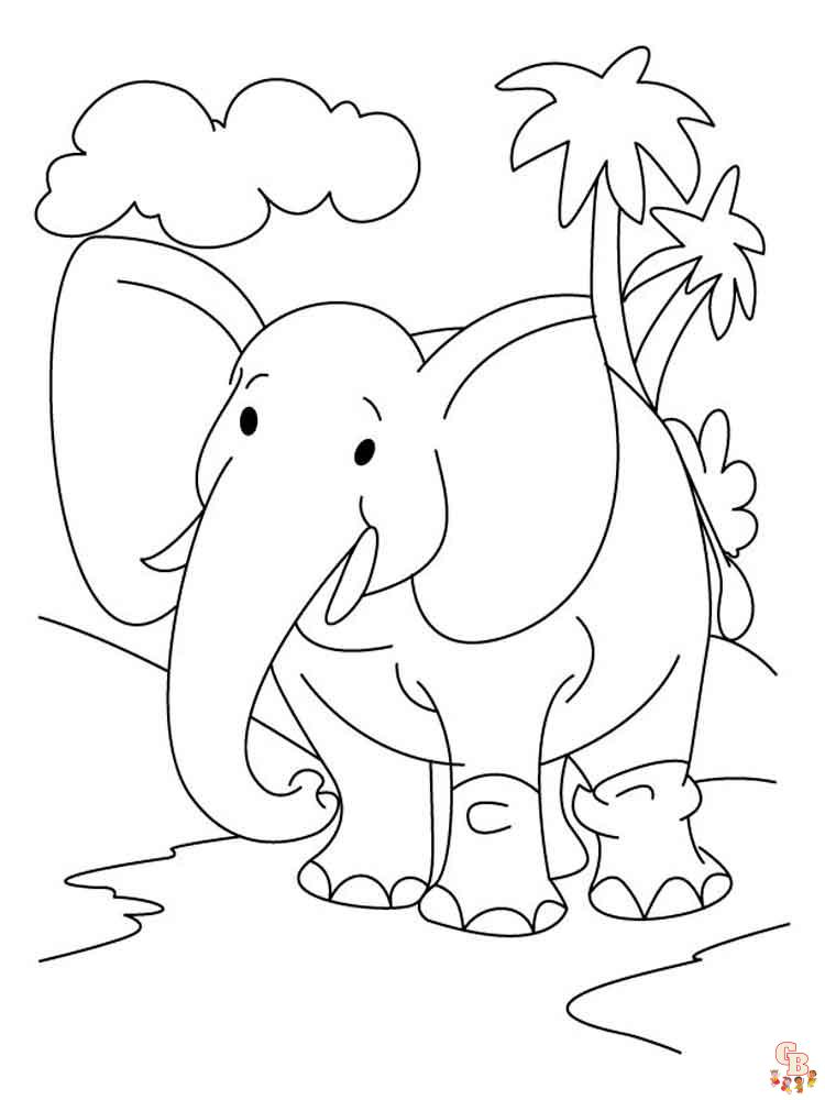 elefantes para colorear 54