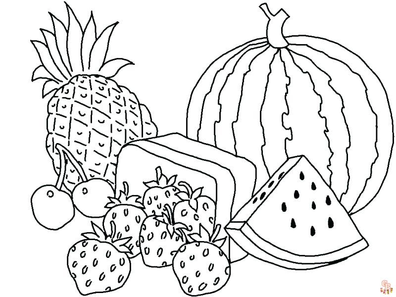 frutas para colorear 3