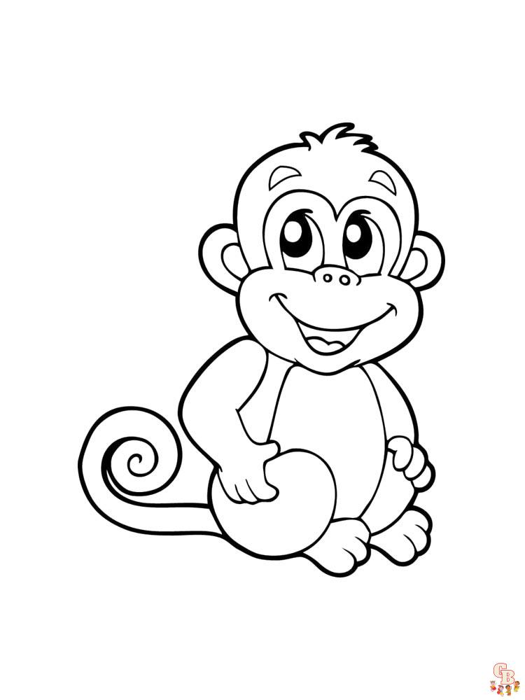 Dibujos monos para colorear para niños es divertido y educativo