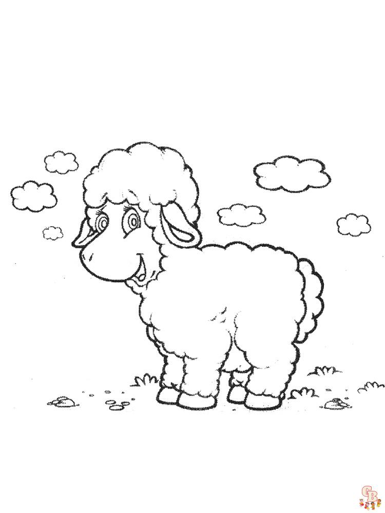 Dibujos ovejas para colorear de para niños