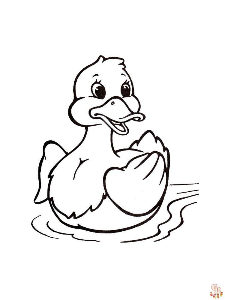Las mejores dibujos de patos para colorear para niños