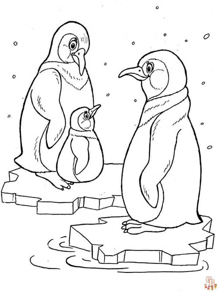 pinguinos para colorear 4