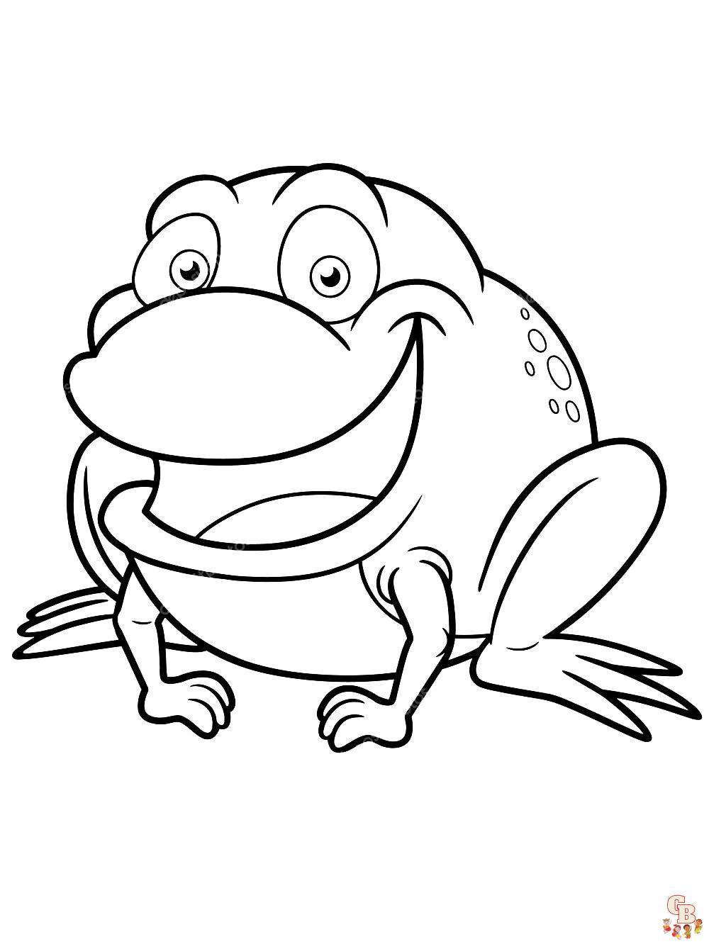 5 divertidas dibujos ranas para colorear de para niños