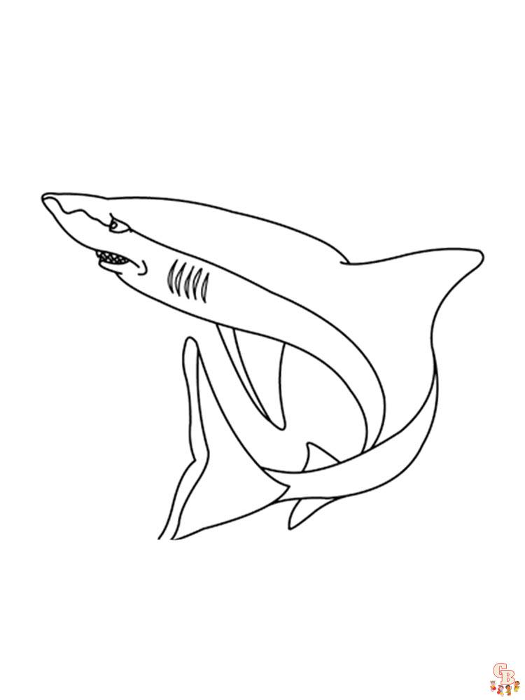 tiburones para colorear 10