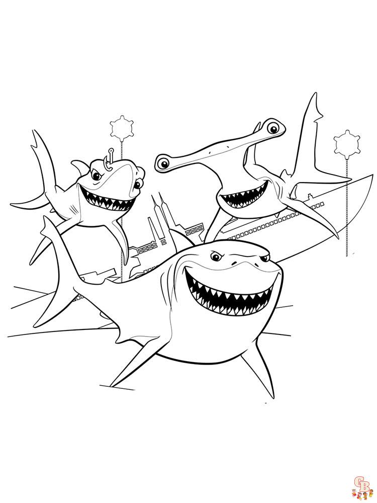 tiburones para colorear 6