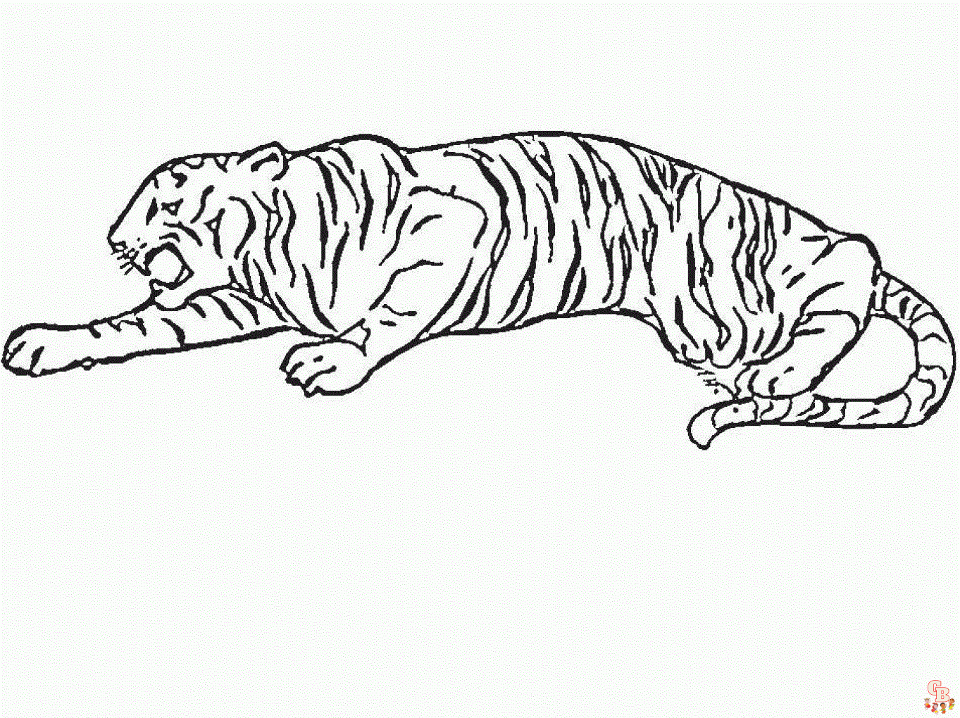 tigres para colorear 1