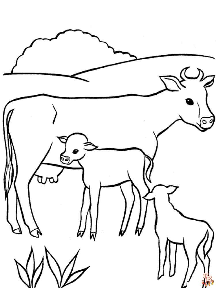 vacas para colorear 17