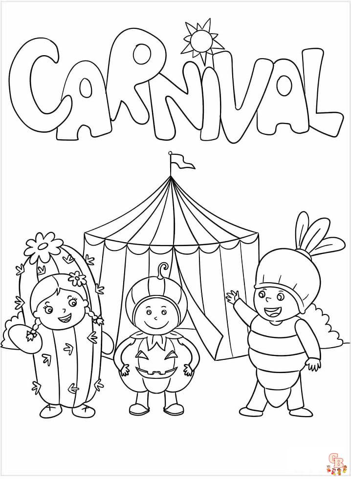 Carnaval para colorear 10