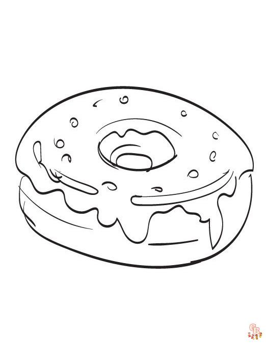 Mejores dibujos para colorear Donut para los niños 2023