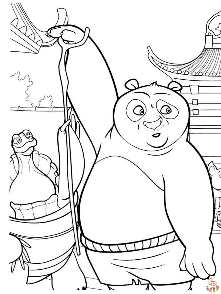 Kung Fu Panda para colorear 14
