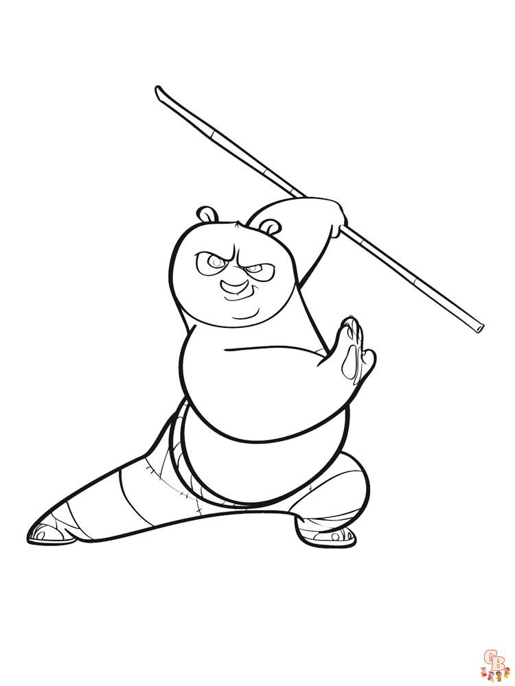 Kung Fu Panda para colorear 39