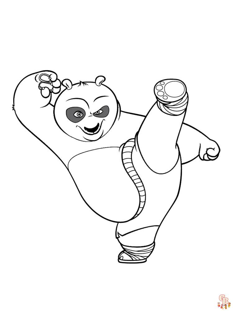 Kung Fu Panda para colorear 45